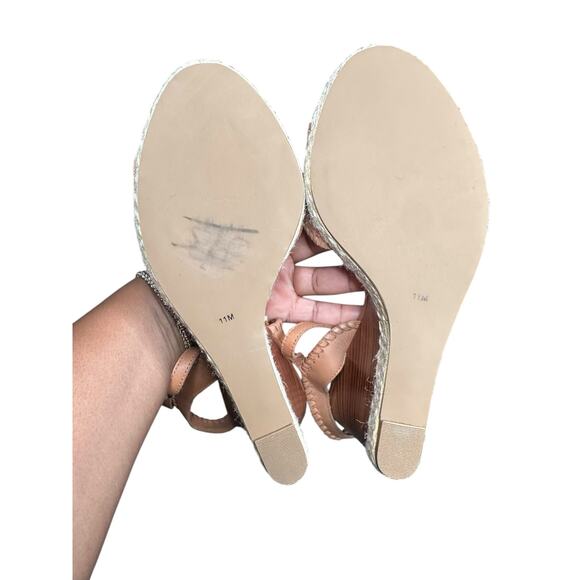 Jack Rogers Brown‎ Clare Rope Espadrille Open Toe Wedge Sandals Size 11 - Picture 11 of 11